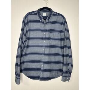 Vtg 90s Y2K Men’s J Crew 100% Cotton Striped Button Down Workshirt Size L